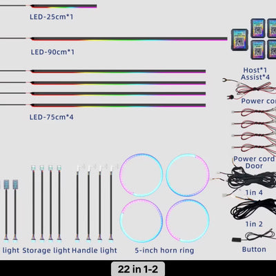 Luxury RGB Ambient Lighting Kit | App-Controlled Interior LED Light System
