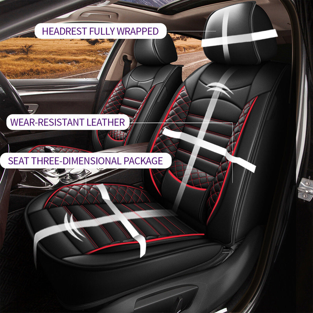 For Jeep Cherokee 2014-2023 Car 5-Seat Cover Leather Full Set Front Rear Cushion