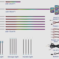 Dynamic Color Chasing Interior LED Ambient Light Kit