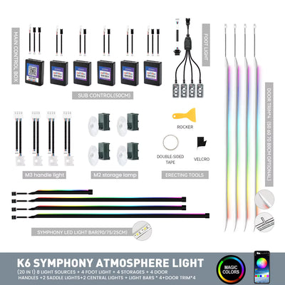 Silver Trim Ambient Light Strips