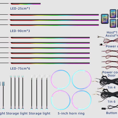 Dynamic Color Chasing Interior LED Ambient Light Kit