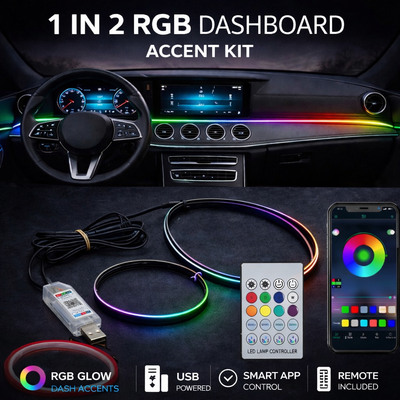 Exclusive Lighting RGB Dash Ambient Kit – Dual Strip Glow