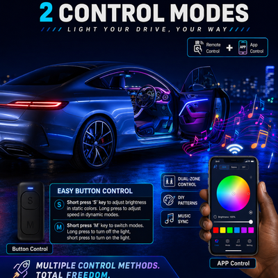 Dynamic Color Chasing Interior LED Ambient Light Kit