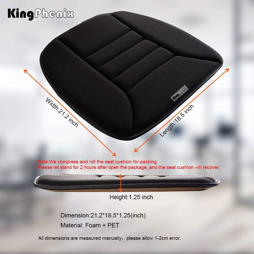 Car Seat Cushion with  Comfort Memory Foam, Seat Cushion for Car and Office Chair