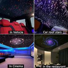 Load image into Gallery viewer, 20W RGBW Double Head Car Starry Sky Music Control Car Roof Star Fiber Optic Star Ceiling Kit Smart APP Twinkle Fiber Optic Light