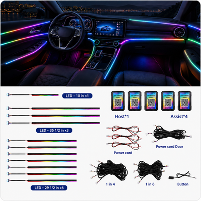 Dynamic Color Chasing Interior LED Ambient Light Kit