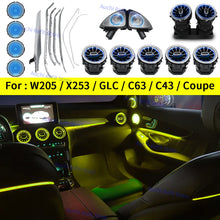 Load image into Gallery viewer, Ambient Light 3/12/64 Colours for Mercedes-Benz C/GLC Class Coupe W205 C43 C63 X253 LED Vents Speaker Decorative Light Retrofit
