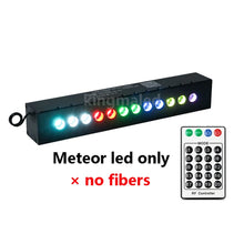 Load image into Gallery viewer, 9W 12 Leds Shooting Stars Sky APP RGBW Fiber Optic Lights with Fiber Optic Star Ceiling Car Roof Meteor Effect Light Engine Kit