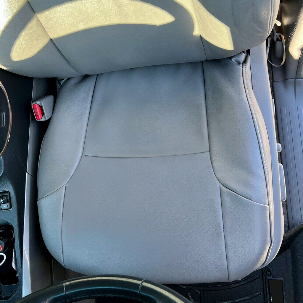 For Toyota 4Runner Limited 03-09 Driver Bottom Synthetic Leather Seat Cover Gray