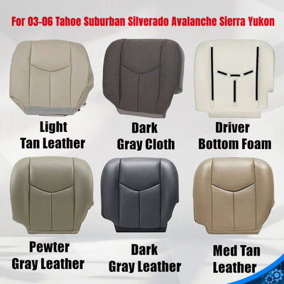 For 2003 2004 2005 2006 GMC Sierra 1500 2500 3500 Replacement Bottom Seat Cover