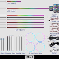 Luxury RGB Ambient Lighting Kit | App-Controlled Interior LED Light System