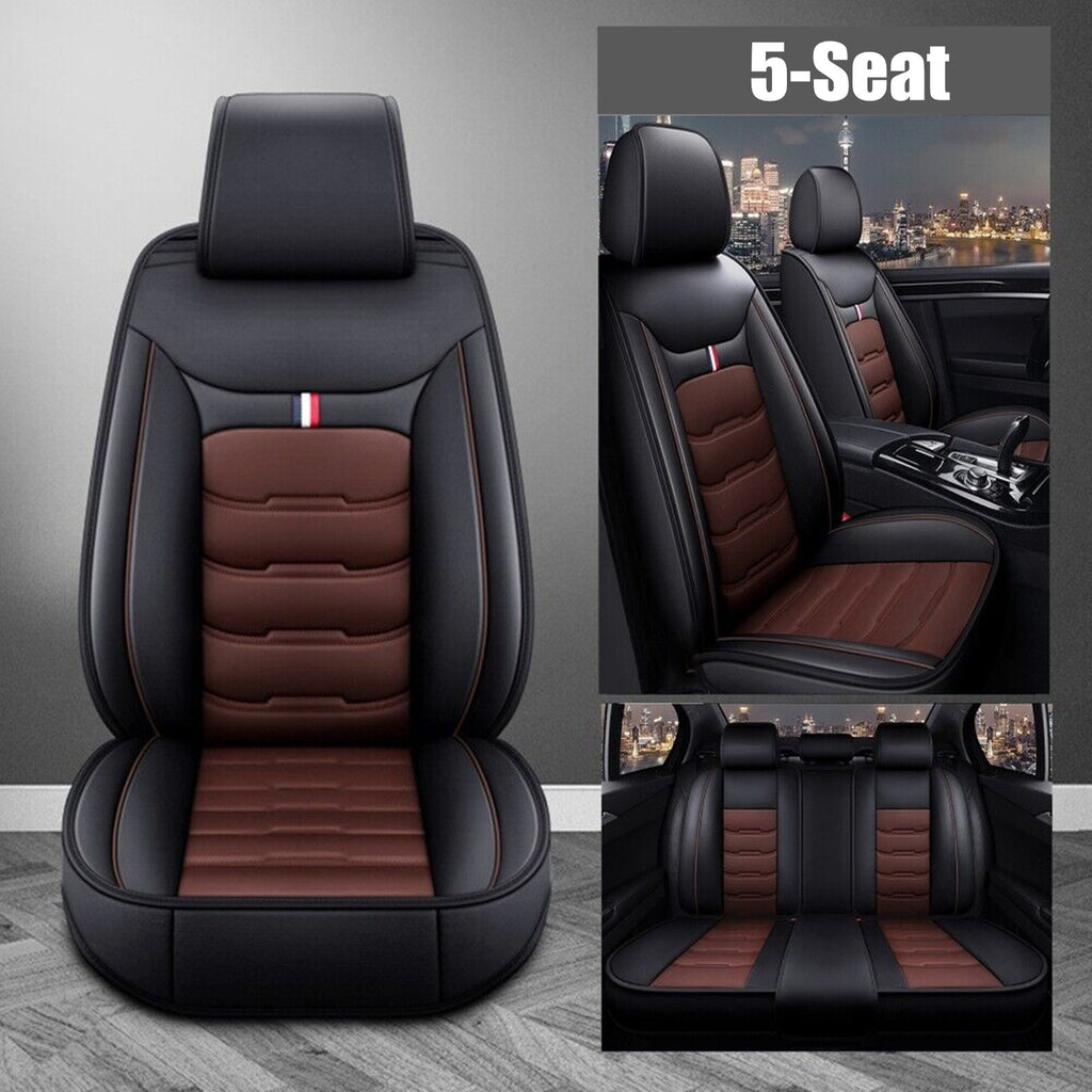 For Ford Car Seat Cover 5 Seat Full Set Leather Waterproof Front Rear Cushion