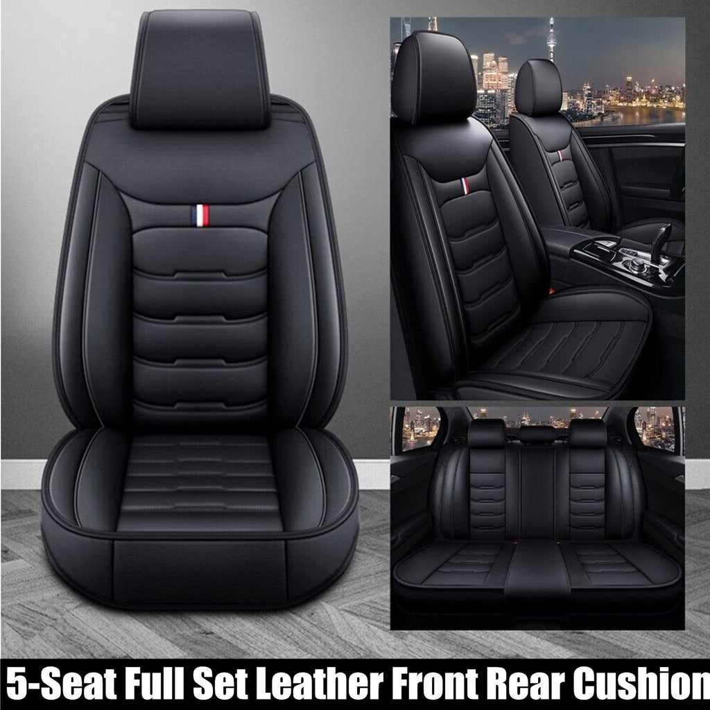 For Nissan Car Seat Cover 5-Seat Full Set Deluxe Leather Front Rear Protector