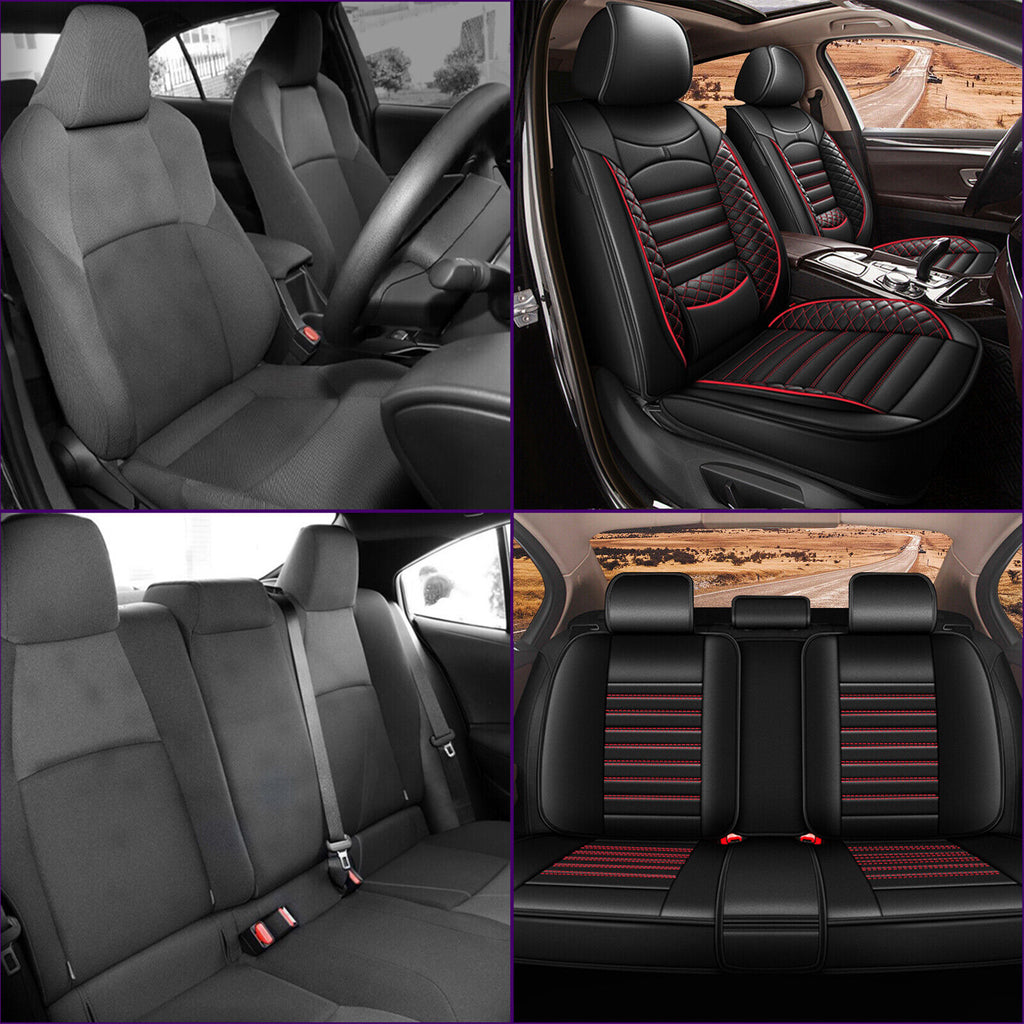 For Jeep Cherokee 2014-2023 Car 5-Seat Cover Leather Full Set Front Rear Cushion