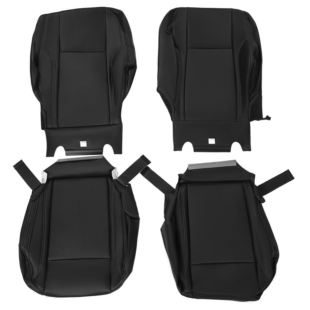 Front Rear Set Leather Seat Covers 18PCS for Dodge Charger Challenger 2015-2021