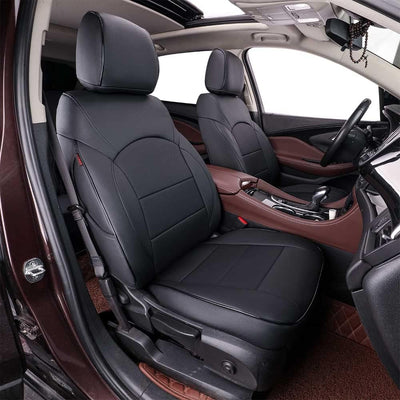 Custom Fit Envision Car Seat Covers for Select Buick Envision 2021 2022 2023 2024- Full Set - Leather (Burgundy)