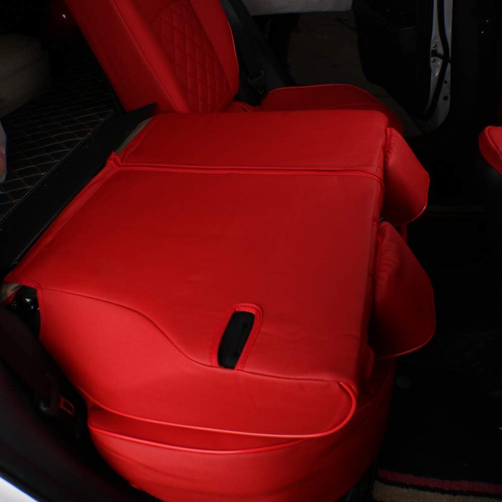 Custom Fit CHR Seat Covers for Select Toyota CHR 2018 2019 2020 2021 2022 Full Set - Leather (Red)