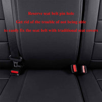 Custom Fit Tacoma Car Seat Covers for Select Toyota Tacoma 2016 2017 2018 2019 2020 2021 2022 2023 Double Cab/Crew Cab -Full Set,Leather(Black)