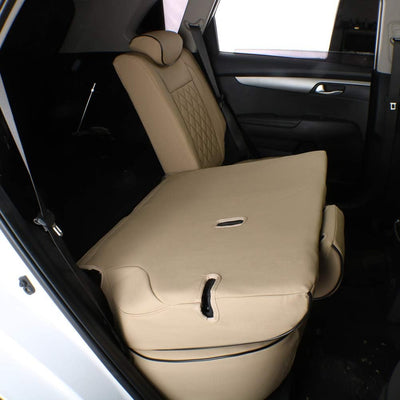 Custom Fit Sportage Car Seat Covers for Select KIA Sportage 2017 2018 2019 2020 2021 2022 - Leatherette (Beige)