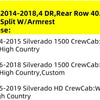 Custom Fit Silverado Car Seat Covers for Select 2014-2018 Silverado/Sierra 1500 &2015-2019 Silverado HD Wt,Ls,Lt,Ltz,High Country (Crew Cab) - Full Set,Leather (Black)