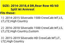 Load image into Gallery viewer, Custom Fit Silverado Car Seat Covers for Select 2014-2018 Silverado/Sierra 1500 &amp;2015-2019 Silverado HD Wt,Ls,Lt,Ltz,High Country (Crew Cab) - Full Set,Leather (Black)