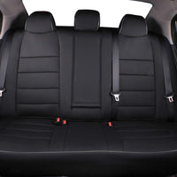 Custom Fit Altima Car Seat Covers for Select Nissan Altima SV,S,SR 2013 2014 2015 2016 2017 2018 & 2017 2018 SL (Rear Row with Non Removable Headrest) -Full Set, Leather (Black)