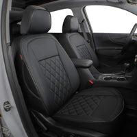 Custom Fit Equinox Car Seat Covers for Select Chevy Equinox Premier, LS,LT,L,RS 2018 2019 2020 2021 2022 2023 2024 (Not for Equinox EV) - Full Set,Leather (Beige)