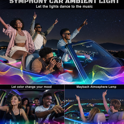 Dynamic Color Chasing Interior LED Ambient Light Kit