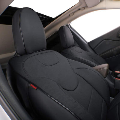 Compass 2018-2023 2024 Car Seat Covers Full Set,Seat Covers Custom Fit for Jeep Compass,Car Seat Protector Waterproof,Leather Car Seat Cushion,Black Car Seat Cover- Leatherette (Black)