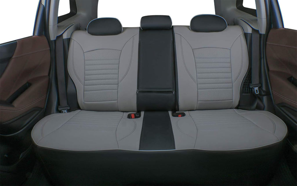 Custom Fit Crosstrek Car Seat Covers for Select Subaru Crosstrek 2018 2019 2020 2021 2022 2023 - Full Set,Leather (Black/Gray)