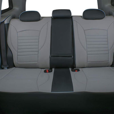 Custom Fit Crosstrek Car Seat Covers for Select Subaru Crosstrek 2018 2019 2020 2021 2022 2023 - Full Set,Leather (Black/Gray)