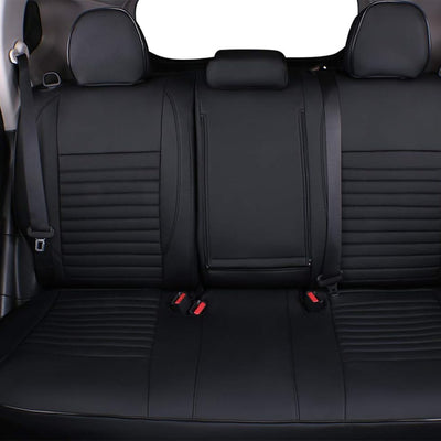 Custom Fit Rogue Car Seat Covers for Select Nissan Rogue Regular (Not for Sport) 2021 2022 2023 2024 2025- Leatherette (Black)