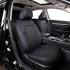 Custom Fit Sentra Car Seat Covers for Select Nissan Sentra SV,SR,S 2013 2014 2015 2016 2017 2018 2019 - Full Set, Leatherette (Black)