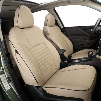 Custom Fit Impreza Car Seat Covers for Select Subaru Impreza 2017 2018 2019 2020 2021 2022 2023 2024 - Full Set,Leather (Black/Gray)