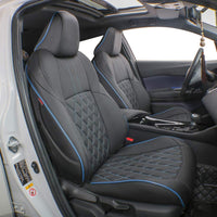 Custom Fit CHR Seat Covers for Select Toyota CHR 2018 2019 2020 2021 2022 Full Set - Leather (Red)