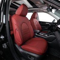 Custom Fit Car Seat Covers for Select GMC Yukon SLE,SLT,AT4 2015 2016 2017 2018 2019 2020 2021 2022 2023 - Leatherette (Beige)
