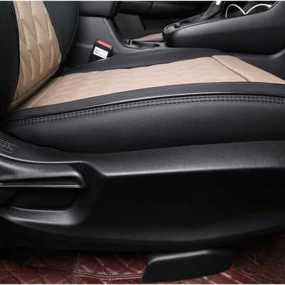 Custom Fit Grand Cherokeecar Seat Covers for Select Jeep Grand Cherokee(Not for Trailhawk,Srt) 2011 2012 2013 2014 2015 2016 2017 2018 2019 2020 2021 - Leatherette (Sand Beige)