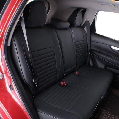 Custom Fit Rogue Car Seat Covers for Select Nissan Rogue Regular (Not for Sport) 2021 2022 2023 2024 2025- Leatherette (Black)