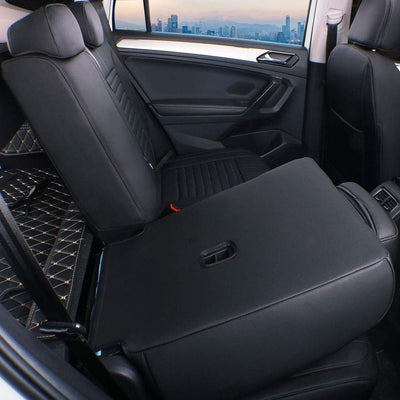 Custom Fit Full Set Car Seat Covers for Select BMW X3 2019 2020 2021(Not for Sport), W/Thigh Support - Leatherette (Black)