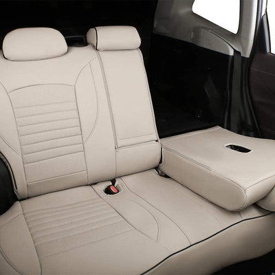 Custom Fit Outback Car Seat Covers for Select Subaru Outback 2020 2021 2022 2023 2024 2025 (Not for Driver Seat with Leg Rest)- Leather (Beige)