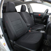 Custom Fit Full Set Car Seat Covers for Select Jeep Patriot 2009 2010 2011 2012 2013 2014 2015 2016 2017 2018 - Leatherette (Black)