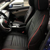 Civic Seat Covers Full Set,Car Seat Cover Custom Fit for Honda Civic Hatchback 2018 2019 2020 2021 Lx,Car Seat Protector Waterproof,Leather Car Seat Cushion,Black Car Seat Covers(Black)