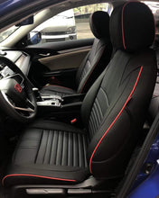 Load image into Gallery viewer, Civic Seat Covers Full Set,Car Seat Cover Custom Fit for Honda Civic Hatchback 2018 2019 2020 2021 Lx,Car Seat Protector Waterproof,Leather Car Seat Cushion,Black Car Seat Covers(Black)