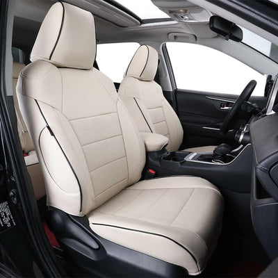 Custom Fit Venza Car Seat Covers for Select Toyota Venza 2021 2022 2023 2024 Le,Xle,Limited,Nightshade Edition -Full Set,Leather(Black)