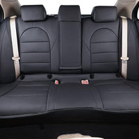 Custom Fit Camry Car Seat Covers for Select Toyota Camry LE,SE,SE Nightshade 2018 2019 2020 2021 2022 2023 2024 (Not for Hybrid) - Full Set, Leather (Black)