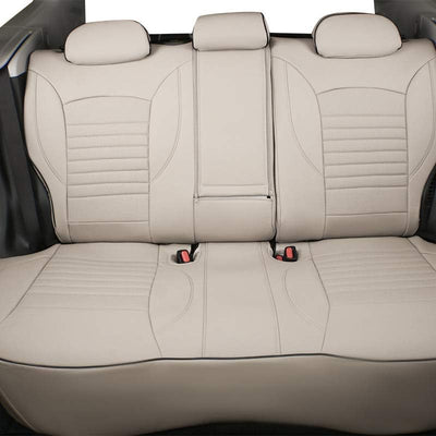 Custom Fit Legacy Car Seat Covers for Select Subaru Legacy 2015 2016 2017 2018 2019 - Leather (Beige)