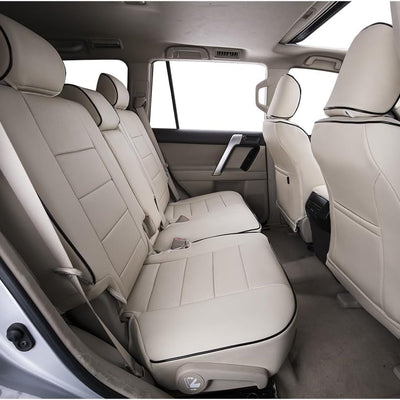 Custom Fit Gladiator Car Seat Covers for Select Jeep Gladiator (Not for HIGH Altitude,Rear Row No Center Fold-Down Armrest) 2020 2021 2022 2023 - Leatherette (Beige)