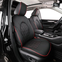 Custom Fit Car Seat Covers for Select GMC Yukon SLE,SLT,AT4 2015 2016 2017 2018 2019 2020 2021 2022 2023 - Leatherette (Beige)