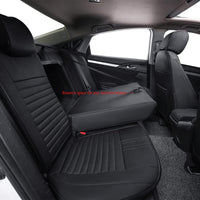 Civic Seat Covers Full Set,Car Seat Cover Custom Fit for Honda Civic Hatchback 2018 2019 2020 2021 Lx,Car Seat Protector Waterproof,Leather Car Seat Cushion,Black Car Seat Covers(Black)