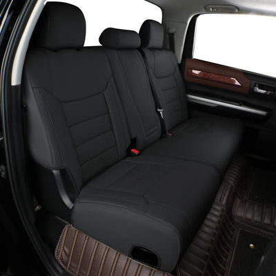 Custom Fit F150 Seat Covers for Ford 2021-2024 F150Supercab/2023-2024 Superduty Crewcab XL,XLT&2022-2024 F150 Lightning Pro,Xlt,Lariat,Platinum- Full Set,Leather(Black)